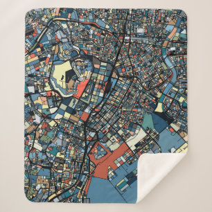 Colorful Tokyo Map Sherpa Deken
