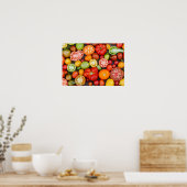 Colorful Tomatoes Poster (Keuken)