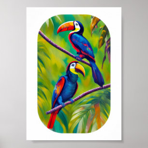 Colorful Toucan Bird Art Poster