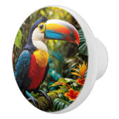 Colorful Toucan Bird Keramische Knop (Rechts)