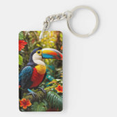 Colorful Toucan Bird Sleutelhanger (achterkant)