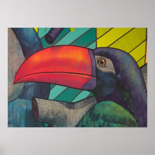 Colorful Toucan Graffiti Poster (Voorkant)