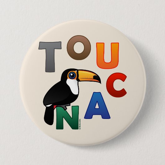 Colorful Toucan Ronde Button 7,6 Cm (Voorkant)