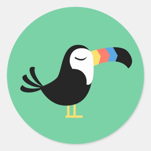 Colorful Toucan Ronde Sticker (Voorkant)