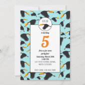 Colorful Toucan Tropical Bird Pattern Birthday Kaart (Voorkant)