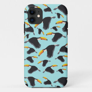 Colorful Toucan Tropical Bird Pattern iPhone 11 Hoesje