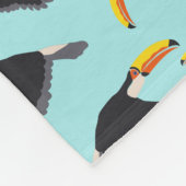 Colorful Toucan Tropical Bird Pattern Fleece Deken (Hoek)