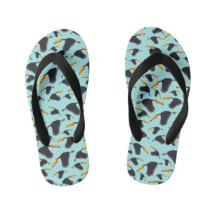 Colorful Toucan Tropical Bird Pattern Kinder Teenslippers