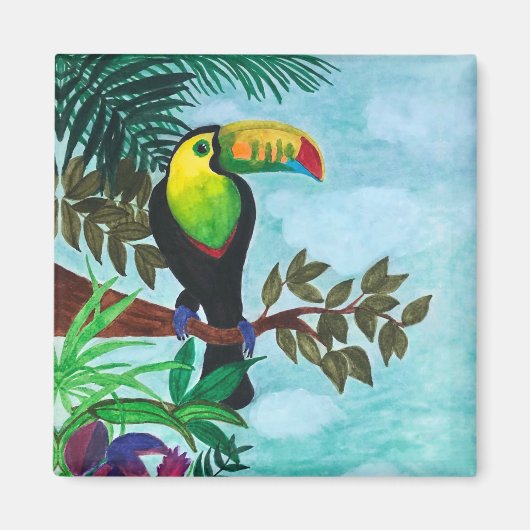 Colorful Toucan Tropical Rainforest Magnet Magneet (Voorkant)