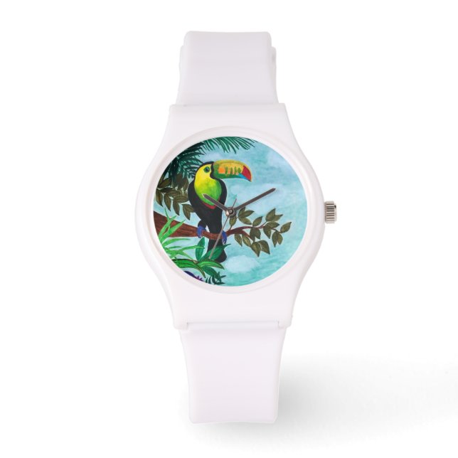 Colorful Toucan tropical regenwoud Horloge (Voorkant)