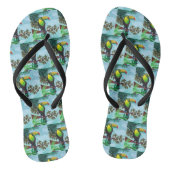 Colorful Toucan tropical regenwoud Teenslippers (Voetbed)
