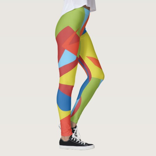 Colorful Toucan Vibes Abstract Leggings (Droite)