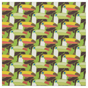 Colorful Toucans Stof