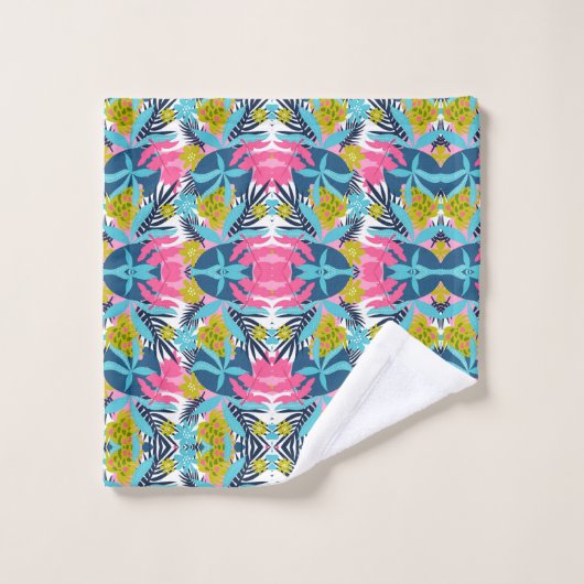 Colorful towel set with vibrant geometric pattern  (Gant de toilette)