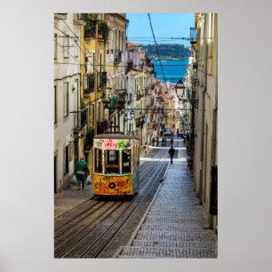 Colorful Traditional Tram Lissabon Portugal Poster