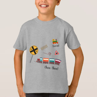 Colorful Train Little Boy First Name Choo Kind T-shirt