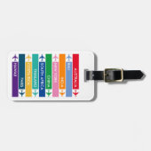 Colorful Travel Bucket List Bagagelabel (Voorkant horizontaal)