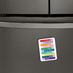 Colorful Travel Bucket List Magneet