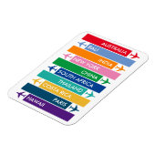 Colorful Travel Bucket List Magneet (Linkerzijde)