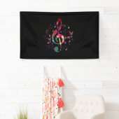 Colorful Treble Clef Music Spandoek (Insitu)