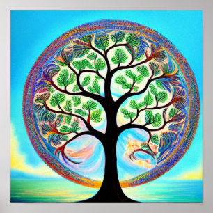 Colorful Tree of Life Poster