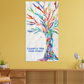 Colorful Tree Yoga Studio Canvas Afdruk (Insitu (Woonkamer))