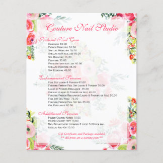 Colorful Trendy Waterverven Flowers Bouquet Flyer