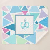 COLORFUL TRIANGLES Sherpa Blanket Deken (Voorkant (horizontaal))