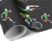 Colorful Triathlon-ontwerp Cadeaupapier (Rol Hoek)