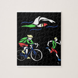 Colorful Triathlon-ontwerp Legpuzzel