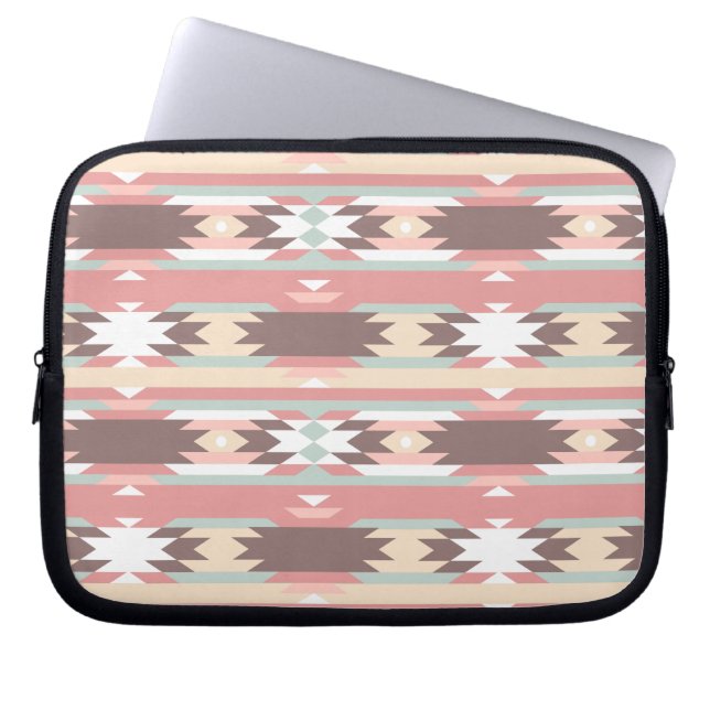 Colorful Tribal Aztec Pattern Laptop Sleeve (Voorkant)