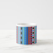 Colorful Tribal Aztec ZigZag Stripes Espresso Kop (Voorkant)