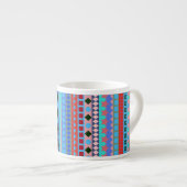 Colorful Tribal Aztec ZigZag Stripes Espresso Kop (Voorkant rechts)