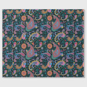 Colorful Tribal Floral Paisley Pattern Cadeaupapier (Vlak)