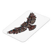 Colorful Tribal Flying Owl Magneet (Linkerzijde)