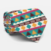 Colorful Tribal Modern Bohemian Trendy Pattern Stropdas (Opgerold)