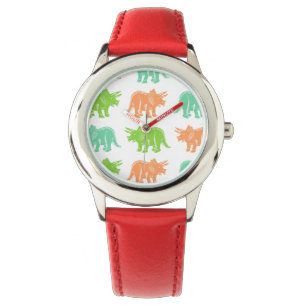 Colorful Triceratops Pattern Wristwatch Horloge
