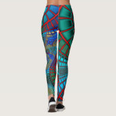 Colorful Trippy Spirals Leggings (Achterkant)