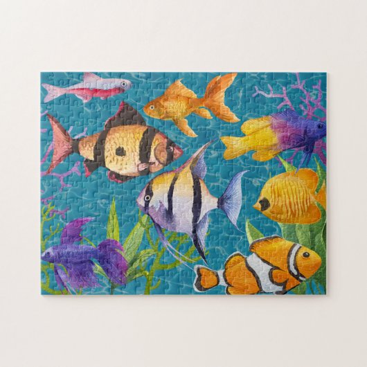 Colorful Tropical Aquarium Fish Legpuzzel (Horizontaal)