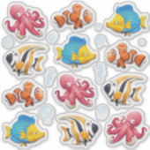 Colorful Tropical Fish Kind Sticker (Voorkant)