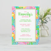 Colorful Tropical Fish Party Invitations (Debout devant)