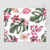 Colorful Tropical Floral Weddenschap Card (Achterkant)