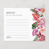Colorful Tropical Floral Weddenschap Card (Voorkant)