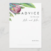 Colorful Tropical Floral Weddenschap Card Advieskaart (Voorkant)