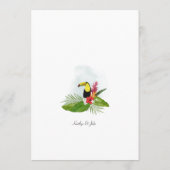 Colorful Tropical Floral Wedding Menu (Achterkant)