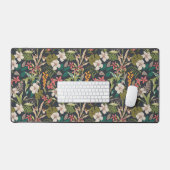 Colorful Tropical Flower Pattern Bureaumat (Keyboard & Muis)