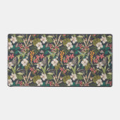 Colorful Tropical Flower Pattern Bureaumat (Voorkant)