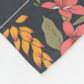 Colorful Tropical Flower Pattern Fleece Deken (Hoek)