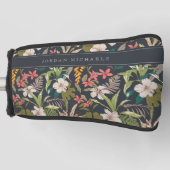 Colorful Tropical Flower Pattern Golfheadcover (Voorkant)