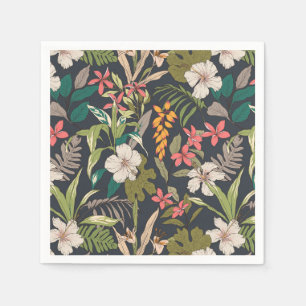 Colorful Tropical Flower Pattern Servet